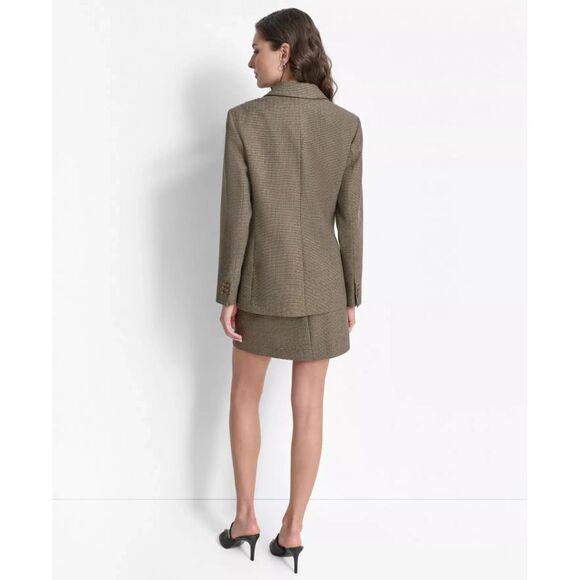 DKNY Women's Petite Jacket 10P Notched-Collar One-Button Blazer - Picture 2 of 6
